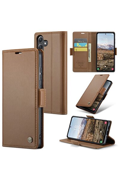 Caseme 023 Luminus Θήκη Πορτοφόλι Brown (Samsung Galaxy A35 5G)