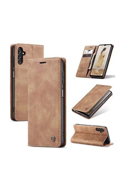 Caseme 013 Retro Θήκη Βιβλίο Brown (Samsung Galaxy A14 5G)
