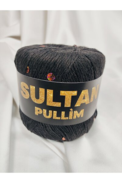 Sultan Pullim Βαμβακερό Ματ Μαύρο Περιστρεφόμενο Νήμα Πλεξίματος με Πούλιες 5...