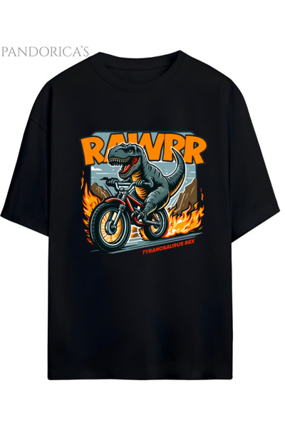 Grafftee Clothing DİNO Tasarım Serisi Rider Motorcu Dino "ROARR" Yazılı Dinaz...