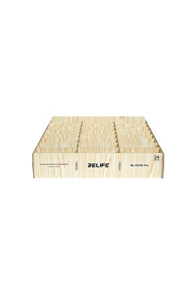 kızılelma teknik Relife RL-001B Pro 24 Bölmeli Ahşap Dayanıklı Çok Fonksiyonl...