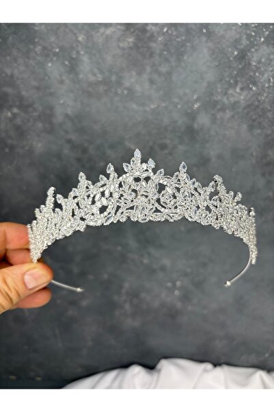 Limelia Coroană de mireasă strălucitoare și elegantă din piatră de zirconiu, ...