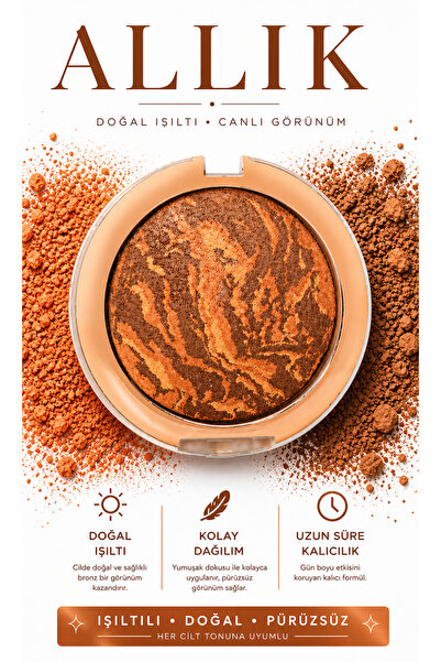 MAQYA KOZMETİK M. MİLANO Baked Blusher Işıltılı Fırınlanmış Toz Allık Kahve /...