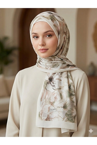 REMOMODA Italian Chiffon Shawl Floral Pattern, High Quality, Soft and Comfort...
