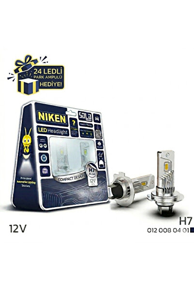 Oto Kasım Niken Solo Series H7 8000 Lümen Orijinal Barkodlu Ürün Park Ledi He...