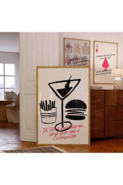 NinaStore 4 SEX AND THE CITY'den esinlenilmiş alıntı posteri - satc Pembe tre...