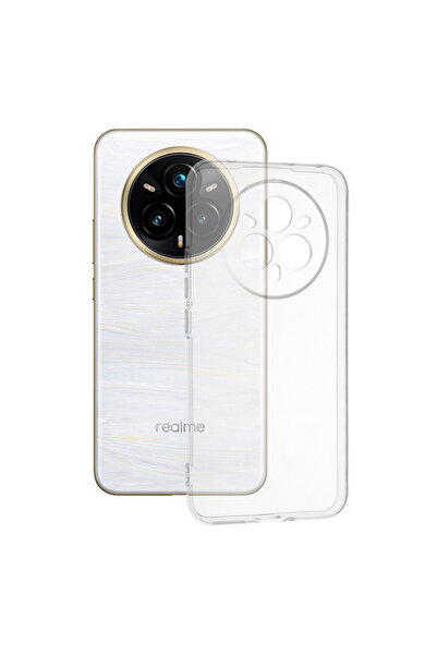 bestcase Husă din silicon transparent + Folie de sticlă, Compatibilă cu Realm...