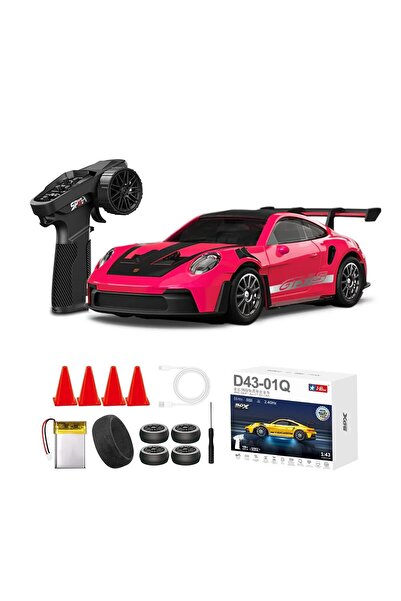 ROKET Kumoyu 1:43 Profesyonel Mini Drift RC Araba 911 4WD 15 KM/H Hız Metal A...
