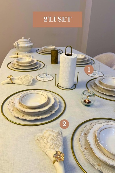 Edora Home Set od 2 mat zlatna 6-dijelna supla vertikalna držača za papirne u...