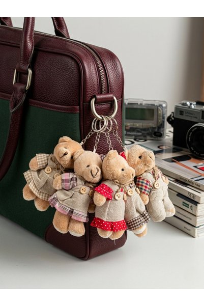 618 CONCEPT Plaid Dressed Bear Charm / Keychain