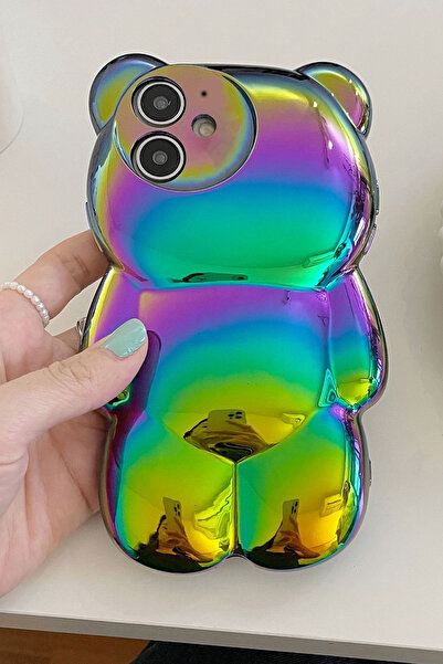 Nezih Case iPhone 11 Uyumlu Kamera Korumalı Parlak Görünümlü Sevimli Ayıcık S...