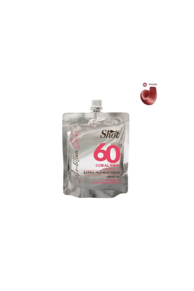 Shot Mască de păr cu pigment suplimentar Roz Coral 200ml