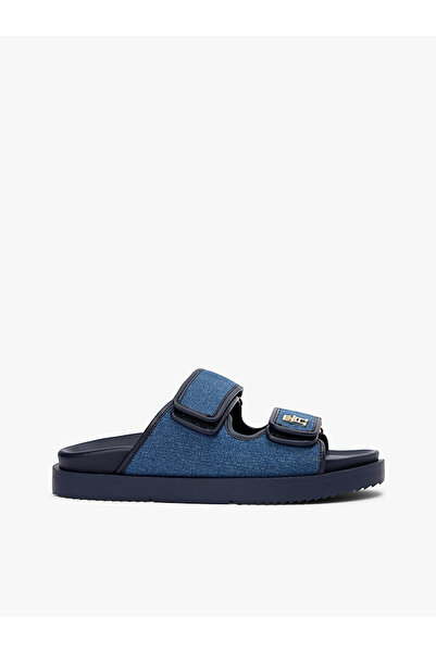 Tommy Hilfiger Kadın Double Strap Denım Sandalet