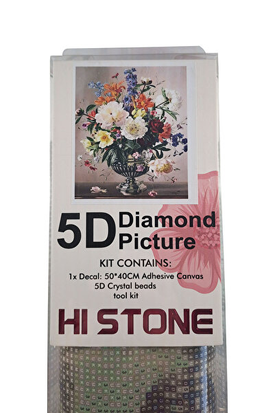 histone طقم تطريز بالألماس 5D مقاس 40×50 سم بنمط زهور