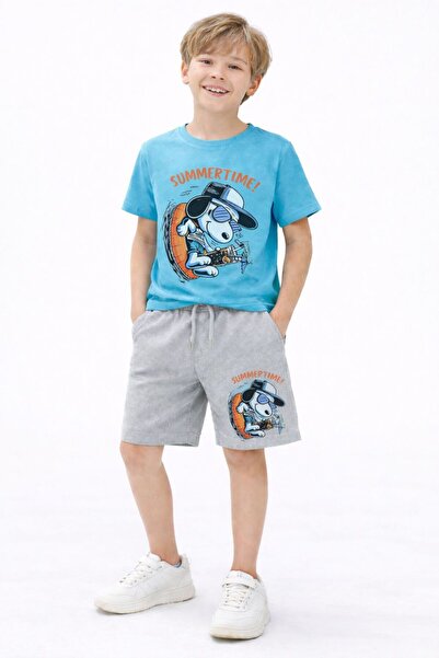 berkMICIRIK ! New Season ! Printed Children's Summer T-Shirt and Shorts 2-Pie...