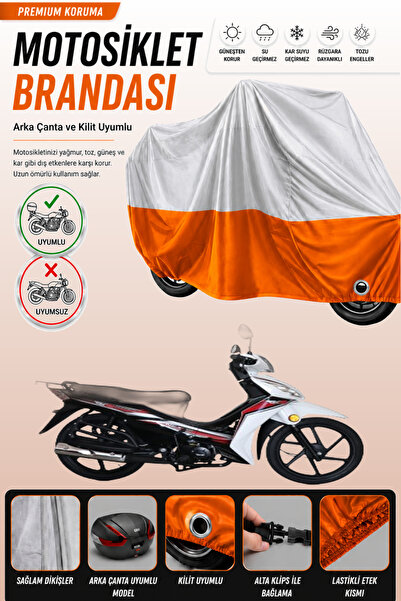 Cemku Double Gray Top - Orange Bottom, Rear Bag Compatible Rks Next 50 Motorc...