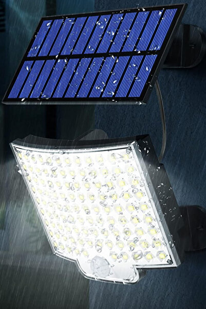 TechnoStation Güneş Enerjili Solar Bahçe Aydınlatması - Hareket Sensörlü Su G...
