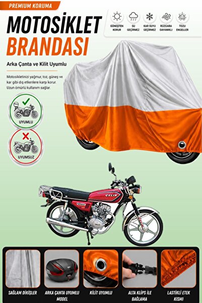 Cemku Double Gray Top - Orange Bottom, Rear Bag Compatible Asian as 125 Motor...
