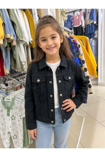 Ysferbutik Girl's Denim Jacket Coat