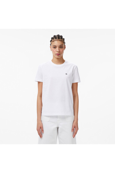 Calvin Klein Monogram Kadın Beyaz T-Shirt