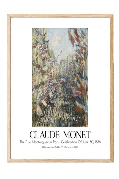 Postifull Klod Monet, Slika u drvenom okviru, Serija umetnosti BR:110304