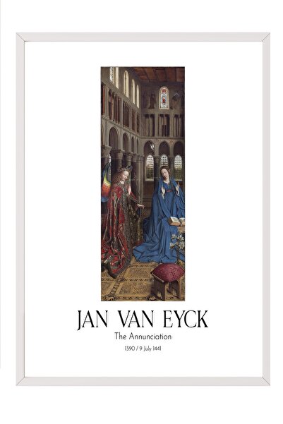 Postifull Jan van Ajk - Blagovestnica, slika u belom okviru, serija umetnički...