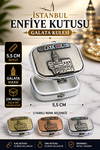 Tamsena Store İstanbul Galata Kulesi Metal Enfiye Kutusu 5,5 cm – Çok Amaçlı ...