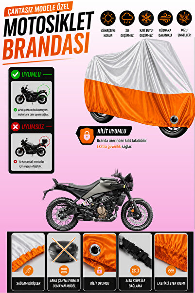 Cemku Twin غطاء محرك متوافق مع Husqvarna Svartpilen 125 باللون الرمادي من الأ...
