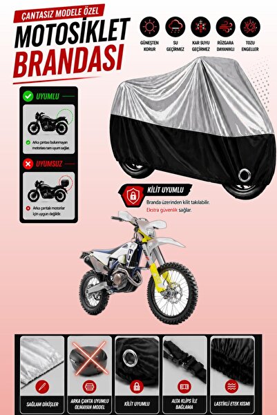 Cemku Twin غطاء محرك متوافق مع Husqvarna FE 501 باللون الرمادي من الأعلى والأ...