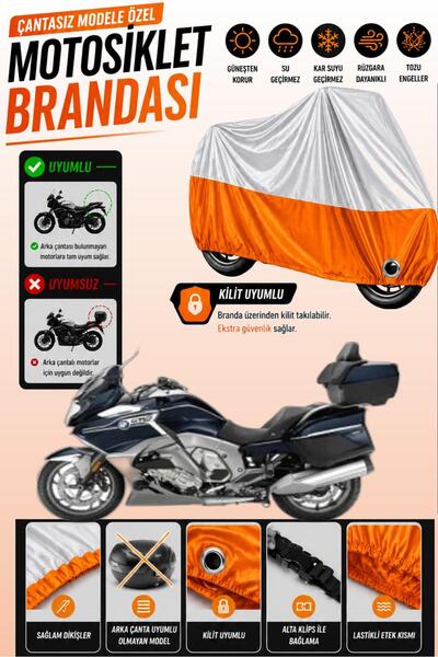 Cemku Twin Top Gray - Bottom Orange Bmw K 1600 Gtl Compatible Engine Cover, R...