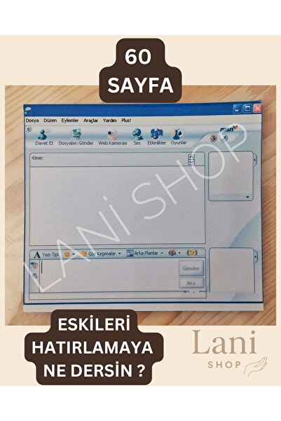 Lani Shop MSN GÖRÜNÜMLÜ NOSTALJİ NOT KAĞIDI - NOTLUK - ÇEK KOPART NOTLUK