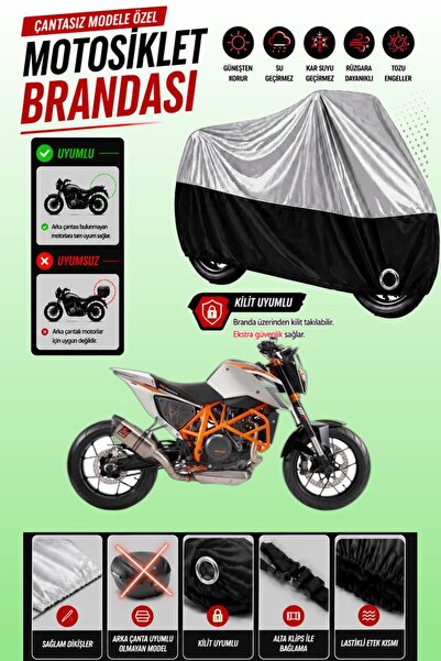 Cemku Twin غطاء محرك متوافق مع KTM 690 Duke R باللون الرمادي من الأعلى والأسو...