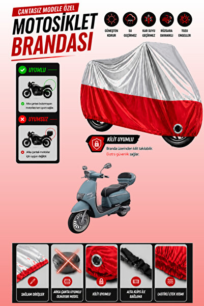 Cemku Twin Top Gray - Bottom Red King Motor Rigil 125 Compatible Engine Cover...