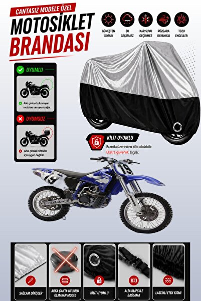 Cemku Twin غطاء محرك متوافق مع ياماها YZ 400 F باللون الرمادي من الأعلى والأس...