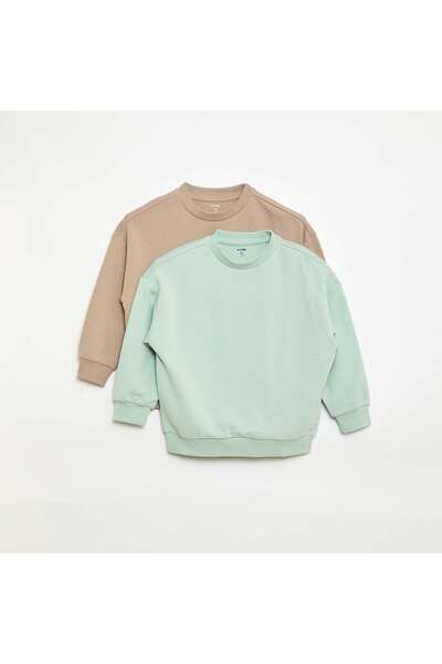 KIABI 2-Pack Cotton French Terry Sweatshirts Blue