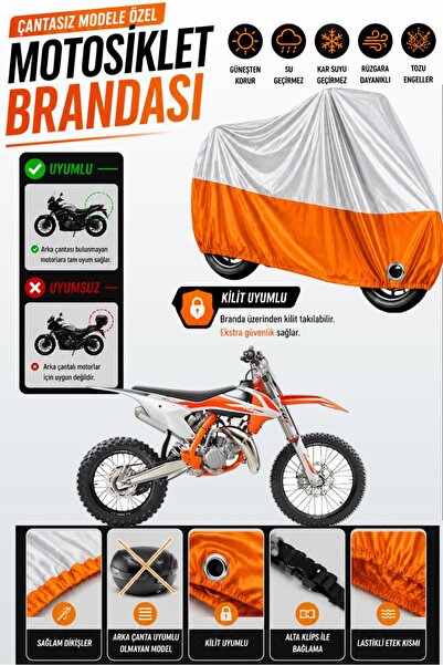 Cemku Twin غطاء محرك متوافق مع KTM 85 SX باللون الرمادي من الأعلى والبرتقالي ...