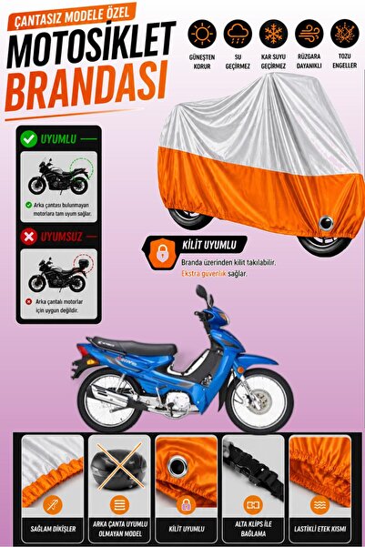 Cemku Twin غطاء محرك متوافق مع Kymco Aktiv 110 باللون الرمادي من الأعلى والبر...