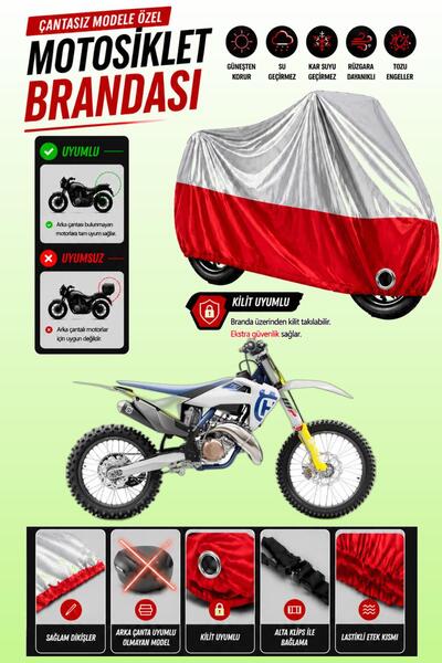 Cemku Twin غطاء محرك متوافق مع Husqvarna TC 50 باللون الرمادي من الأعلى والأح...