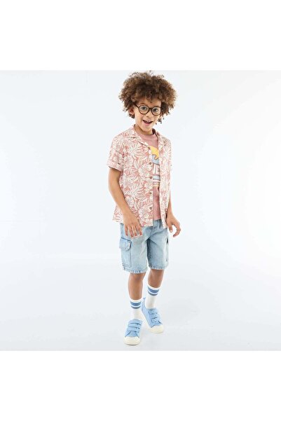 KIABI Multi-Pocket Denim Bermuda Shorts Blue