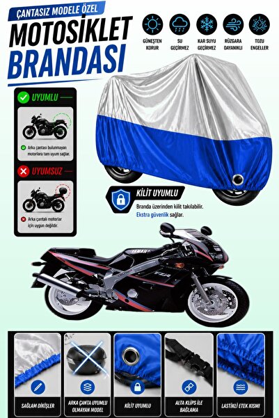 Cemku Twin غطاء محرك متوافق مع ياماها FZR 600 باللون الرمادي من الأعلى والأزر...