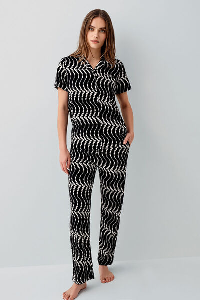 Pierre Cardin 9168 Women's Front Buttoned Pajama Set