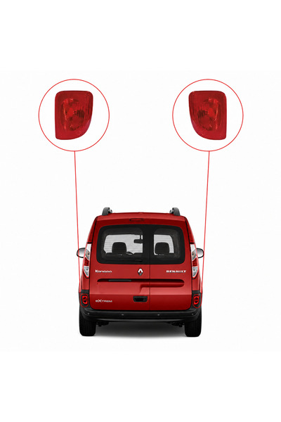 RMS Renault Kangoo 3 Mercedes Citan 2008- Arka Sağ Sol Takım Sis Farı Reflektör