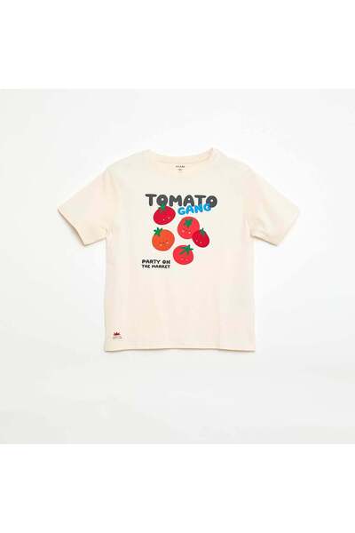 KIABI Short-Sleeved Printed T-Shirt White