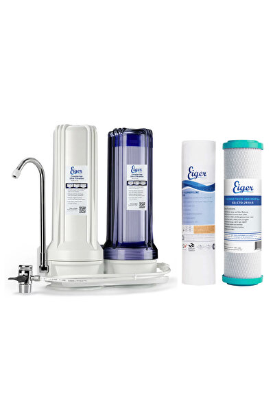 Eiger Filter Eiger Διπλή Συσκευή Φίλτρου Νερού Άνω Πάγκου με Φίλτρο Eiger CTO...