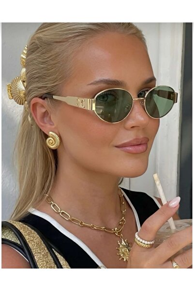 MUADEX dapling YEŞİL cam gold mineral tarif şık unisex güneş gözlüğü
