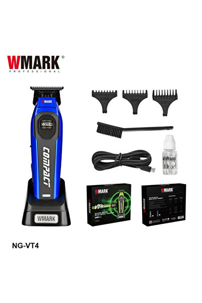 Wmark NG-VT4 Mavi Profesyonel Detail Trimmer | 7200 RPM, 440C Bıçak, 210 dk K...