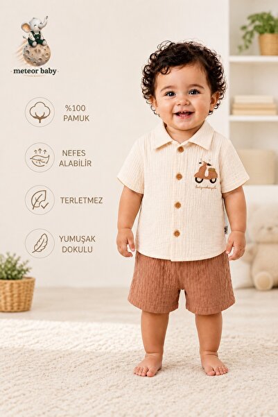 METEOR BABY Baby Boy/Child 2-Piece Summer Set |   Short Sleeve Shirt and Shor...