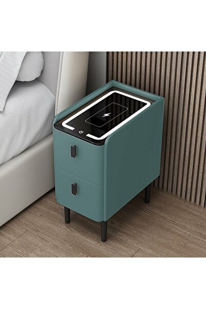 Smart Heater & Cooler Noptieră inteligentă subțire cu încărcare wireless, ilu...