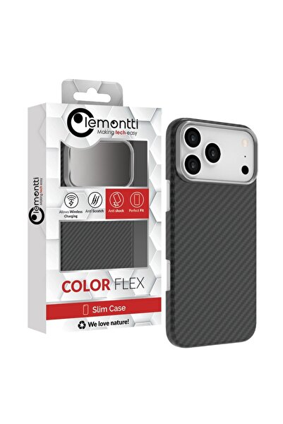 lemontti Husa Slim Aramid/Kevlar Magsafe 1500D iPhone 17 Pro Negru