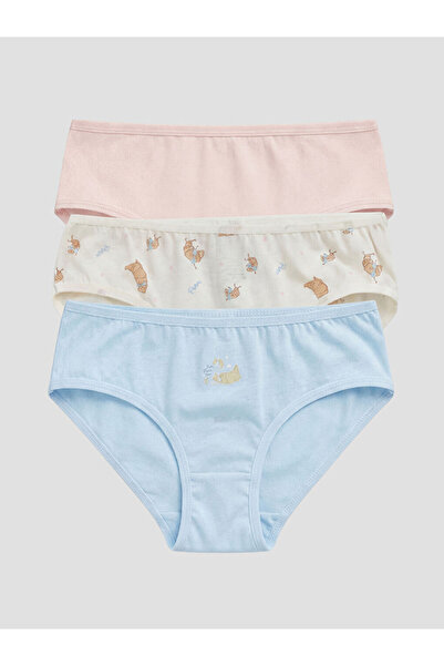 LC Waikiki Printed Girl's Panties 3-Piece
